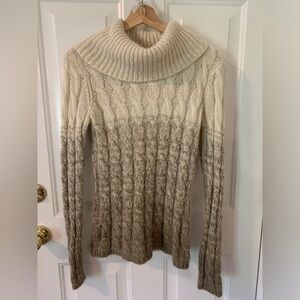 Ralph Lauren Cream / Tan Sweater with Cowl Neck Size S